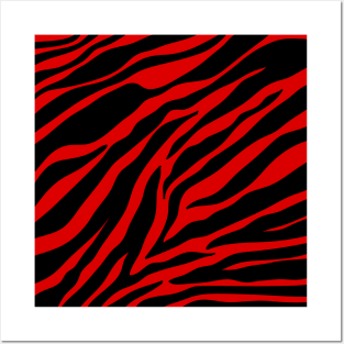 red  zebra Posters and Art